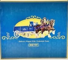 Delivery Wagon with Clydesdale Team | BreyerHorseRef